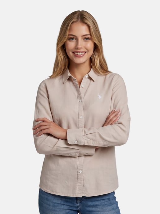 U.S. Polo Assn. Damen Leinenshirt aus Leinen-Baumwollmix - Image 5