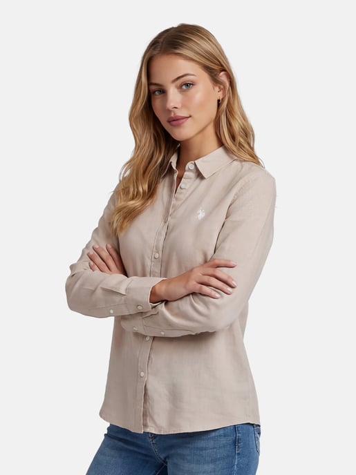 U.S. Polo Assn. Damen Leinenshirt aus Leinen-Baumwollmix - Image 6