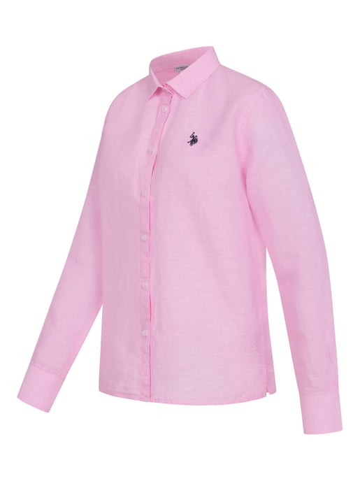 U.S. Polo Assn. Damen Leinenshirt aus Leinen-Baumwollmix - Image 2