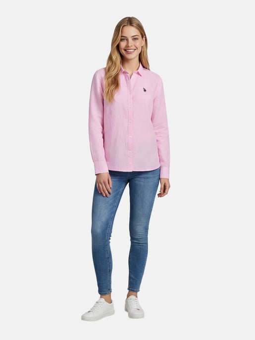 U.S. Polo Assn. Damen Leinenshirt aus Leinen-Baumwollmix - Image 4