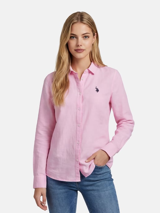 U.S. Polo Assn. Damen Leinenshirt aus Leinen-Baumwollmix - Image 5