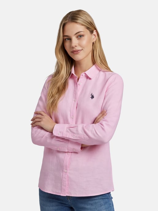 U.S. Polo Assn. Damen Leinenshirt aus Leinen-Baumwollmix - Image 6