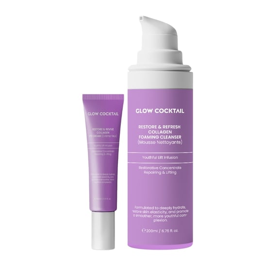 Wiederherstellende & Erfrischende Kollagen-Schaumreinigungsmilch 200ml + Wiederherstellende & Belebende Kollagen-Augencreme 15ml - Image 1
