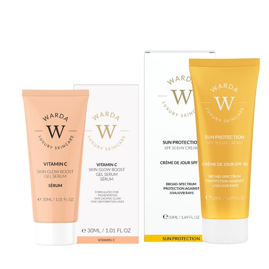 HAUTGLANZ BOOST VITAMIN C GEL-SERUM 30ml + SONNENSCHUTZ SPF 30 TAGESCREME 50ml - Image 1