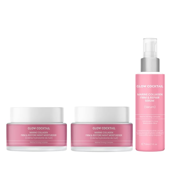 Marine Kollagen Festigungs- & Reparaturserum 30ml + Marine Kollagen Festigungs- & Strahlendes Tagesfeuchtigkeitscreme 50ml + Marine Kollagen Festigungs- & Wiederherstellende Nachtfeuchtigkeitscreme 50ml - Image 1