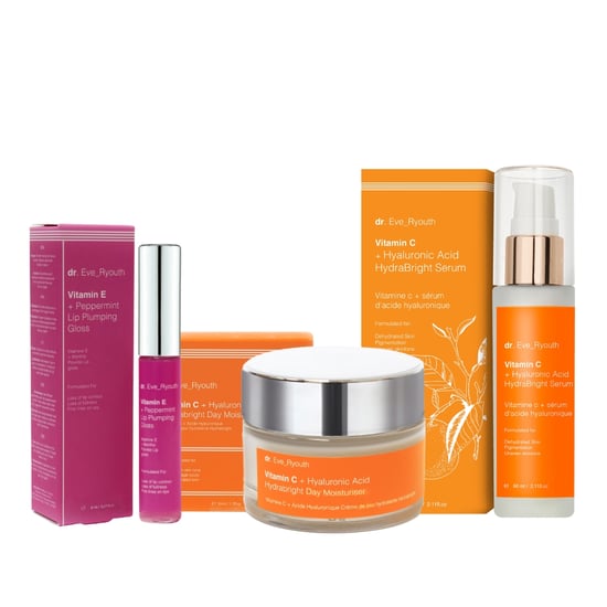 Vitamin E und Pfefferminz Lippenvolumen 8ml + Vitamin C + Hyaluronsäure Hydrabright Nachtcreme 50ml + Vitamin C + Hyaluronsäure Hydrabright Serum 60ml - Image 1