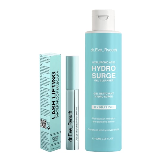 Wasserfeste Wimpernlifting-Mascara + Hyaluronsäure Hydro Surge Gel-Reiniger 100ml - Image 1