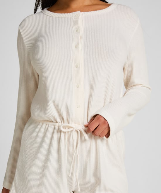 Hunkemöller Combinaison de pyjama courte en jersey côtelé - Image 2