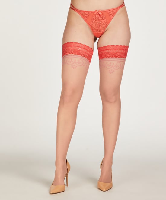 Hunkemöller Bas autofixants 15 deniers dentelle - Image 3