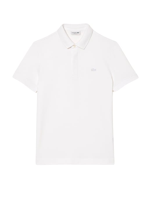 Lacoste Weiß Paris Regular Stretch Baumwolle Piqué Polo Shirt - Image 1