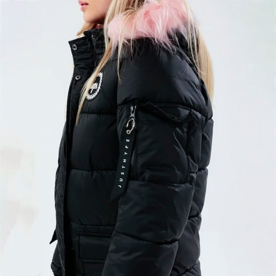 Mädchen Explorer Jacke Kinder Schwarz Kapuzen Stepp Warm Wintermantel - Image 5