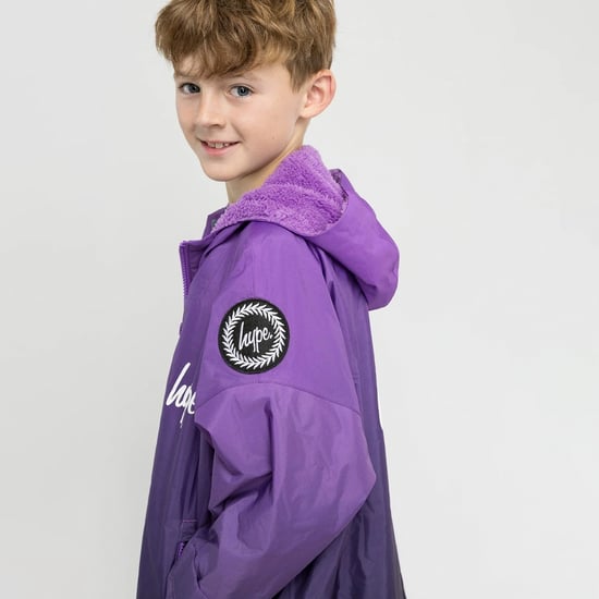 Kinder Wechselrobe Lila Ombre Jungen und Mädchen Kapuzen-Schwimmmantel - Image 3