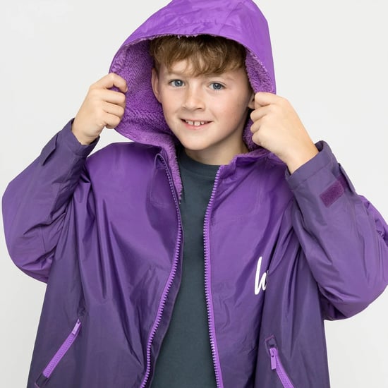 Kinder Wechselrobe Lila Ombre Jungen und Mädchen Kapuzen-Schwimmmantel - Image 5