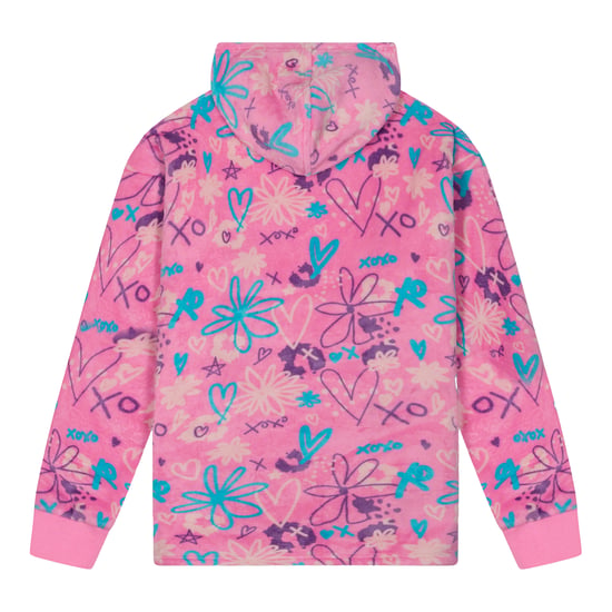 Mädchen Oversized Decke Blaue Scribble Hoodie Kinder Fleece Warme Lounge Kleidung - Image 2