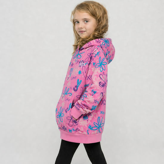 Mädchen Oversized Decke Blaue Scribble Hoodie Kinder Fleece Warme Lounge Kleidung - Image 3