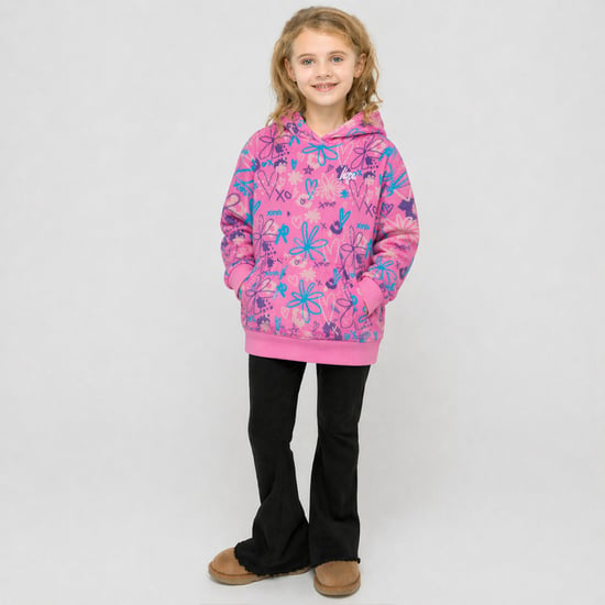 Mädchen Oversized Decke Blaue Scribble Hoodie Kinder Fleece Warme Lounge Kleidung - Image 4