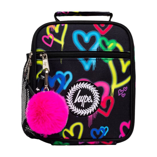 Kinder Lunchbox Schwarze Graffiti Herzen | Wärmeisolierte Schultasche 4,5L - Image 1