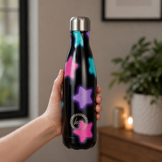 Thermo-Wasserflasche Multi Star Galaxy Druck | Edelstahl Auslaufsichere Flasche - Image 5