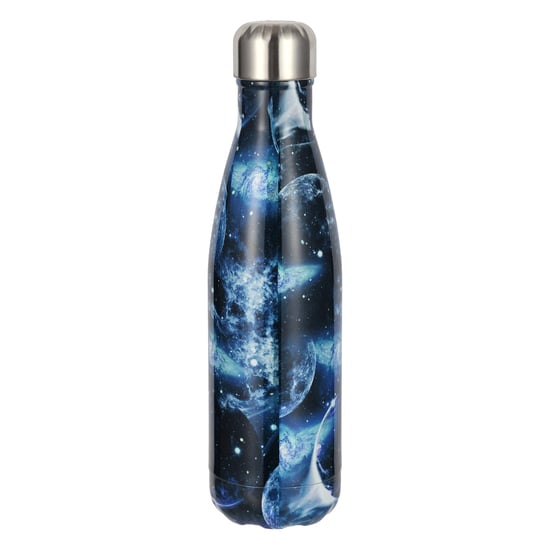 Thermowasserflasche Multi Mondmotiv | Blaue Edelstahl Auslaufsichere Flasche - Image 2