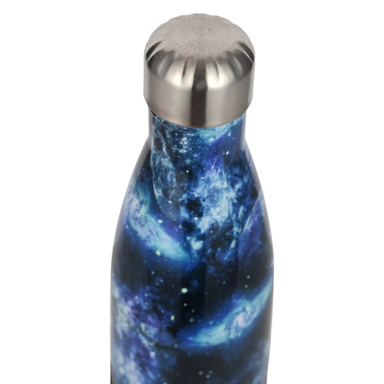 Thermowasserflasche Multi Mondmotiv | Blaue Edelstahl Auslaufsichere Flasche - Image 3