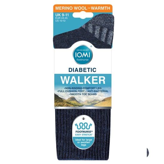 Diabetiker Woll-Wandersocken für Männer | Extra breite gepolsterte Wandersocken - Image 2