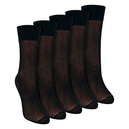 5er-Pack Damen Knöchelsocken 15 Denier Leichte Transparente Socken - Image 1