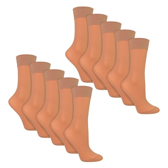10er Pack Damen Knöchelsocken 15 Denier Leichte Transparente Socken - Image 3