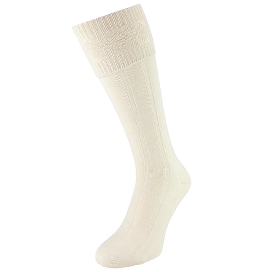 1 Pack Herren Woll-Kniehohe Creme Kilt-Socken - Image 3