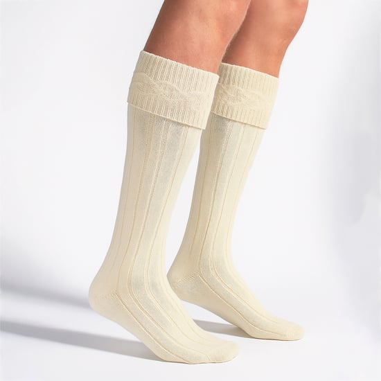 1 Pack Herren Woll-Kniehohe Creme Kilt-Socken - Image 5