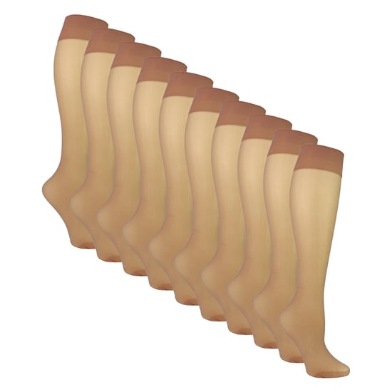 10er-Pack Damen Kniestrumpf Pop-Socken 15 Denier Leichte Transparente Socken - Image 3