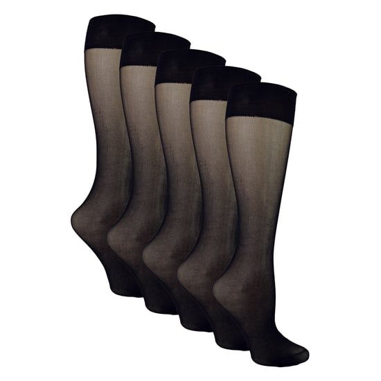 5er-Pack Damen Kniestrümpfe 15 Denier Leichte Durchsichtige Socken - Image 3