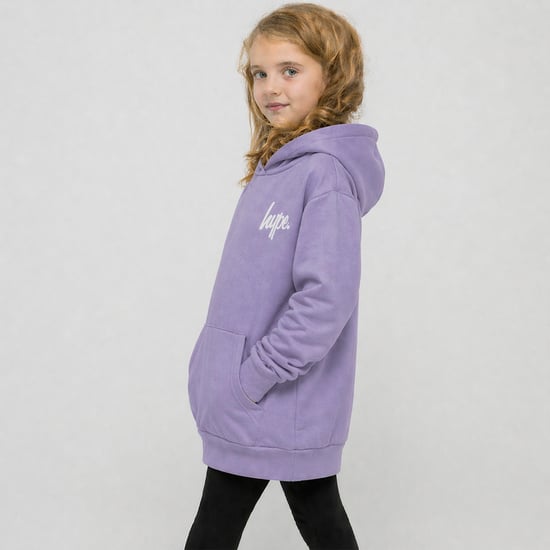 Mädchen Hoodie Kinder Lila Legeres Sweatshirt Weicher Grafik-Rückendruck - Image 4