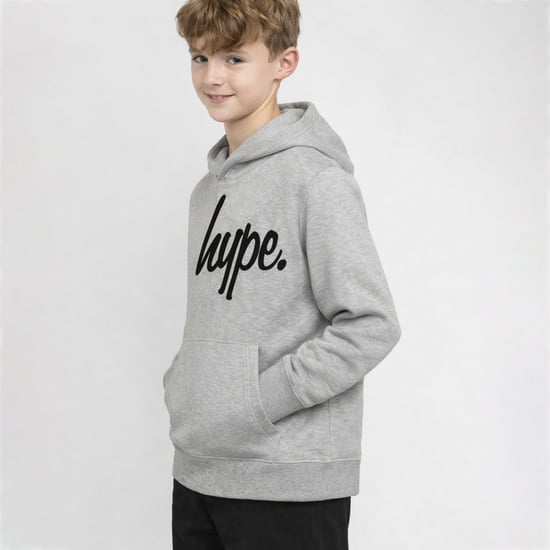 Jungen Hoodie Grau Weich Lässig Kinder Sweatshirt Bequemes Fit - Image 4