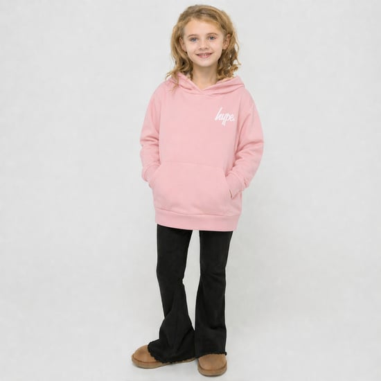 Mädchen Kapuzenpullover Kinder Casual Pink Sweatshirt Weiches Grafisches Rückendesign - Image 3