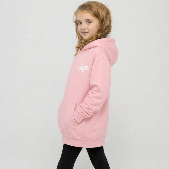 Mädchen Kapuzenpullover Kinder Casual Pink Sweatshirt Weiches Grafisches Rückendesign - Image 4