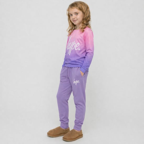 Mädchen Jogginghose Kinder Casual Lila Sweatpants Weiche Bündchen Lounge Hosen - Image 5