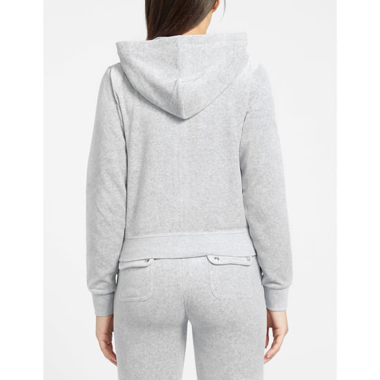 Damen Juicy Couture Velours Vollzip-Trainingsjacke in Silber - Image 3