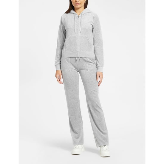 Damen Juicy Couture Velours Vollzip-Trainingsjacke in Silber - Image 4