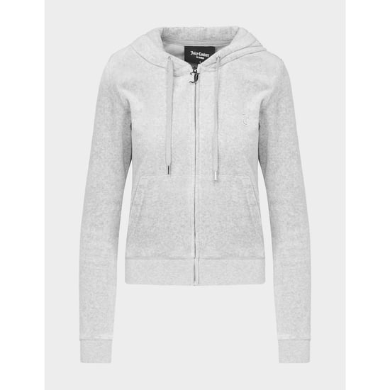 Damen Juicy Couture Velours Vollzip-Trainingsjacke in Silber - Image 5