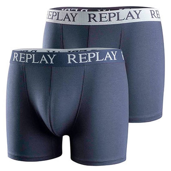 Replay - Boxershorts für Herren (2er-Pack) (Dunkelblau/Weiß) - Image 1