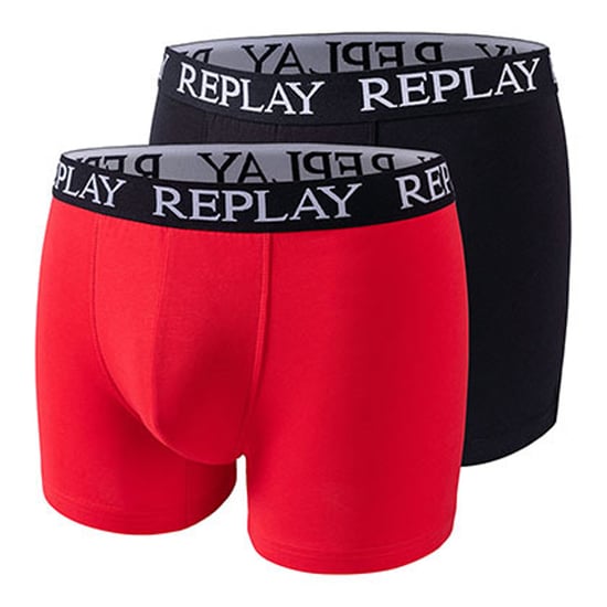 Replay - Boxershorts für Herren (2er-Pack) (Rot/Schwarz) - Image 1