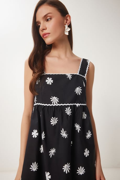 Rüschenshirt Midi-Kleid mit quadratischem Kragen - Image 2