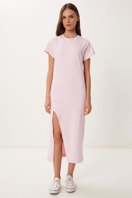 Slim Fit Midi-Kleid mit Seitenschlitz - Image 2