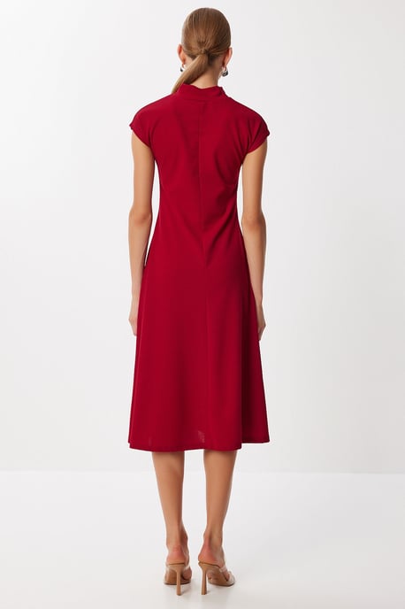A-Linien-Midikleid mit halbem Rollkragen - Image 5