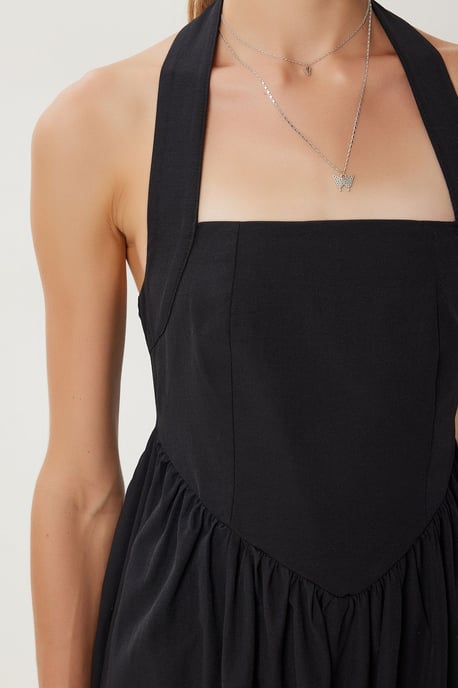 Schlankes Midi-Kleid mit quadratischem Kragen - Image 5