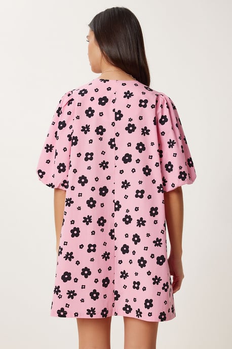 Muster Midi-Kleid mit A-Linien-Schnitt und Reißverschluss - Image 5