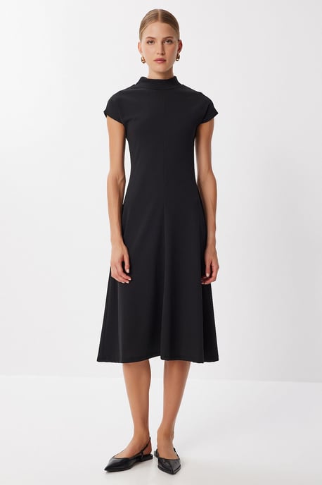 A-Linien-Midikleid mit halbem Rollkragen - Image 3