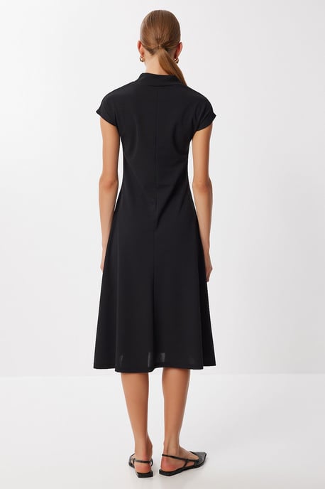 A-Linien-Midikleid mit halbem Rollkragen - Image 5