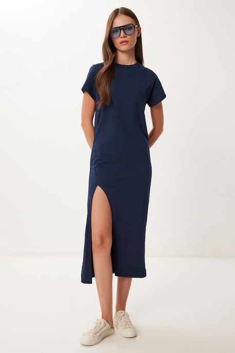 Slim Fit Midi-Kleid mit seitlichem Schlitz - Image 2