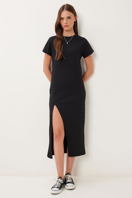 Schlankes Midi-Kleid mit seitlichem Schlitz - Image 2